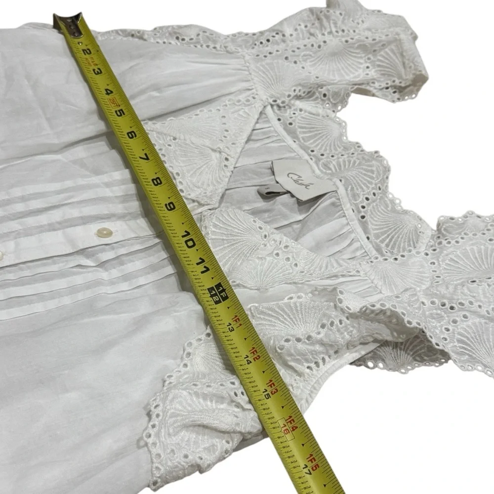 Cleobella White Ruffle Tank Top - Picture 8 of 9